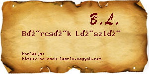 Börcsök László névjegykártya
