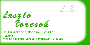 laszlo borcsok business card